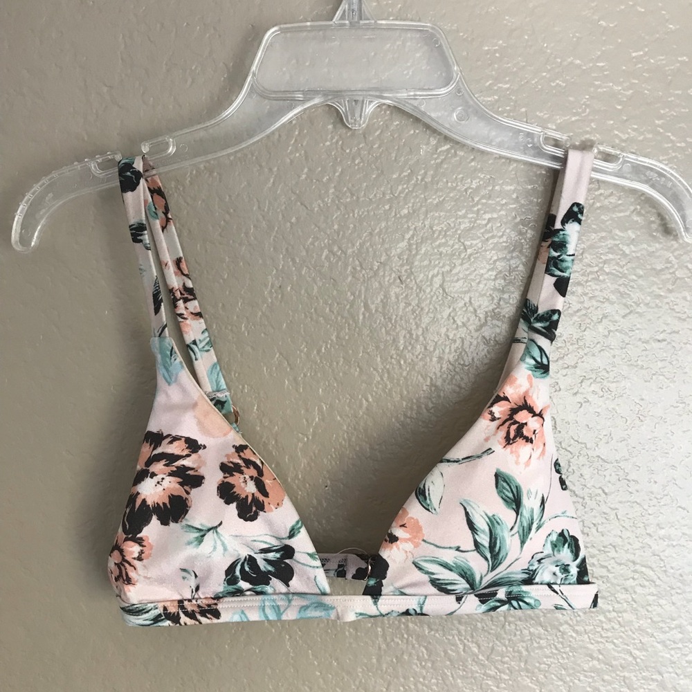 Floral bikini top